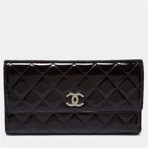 chanel continental wallet black gold|chanel wallet codes.